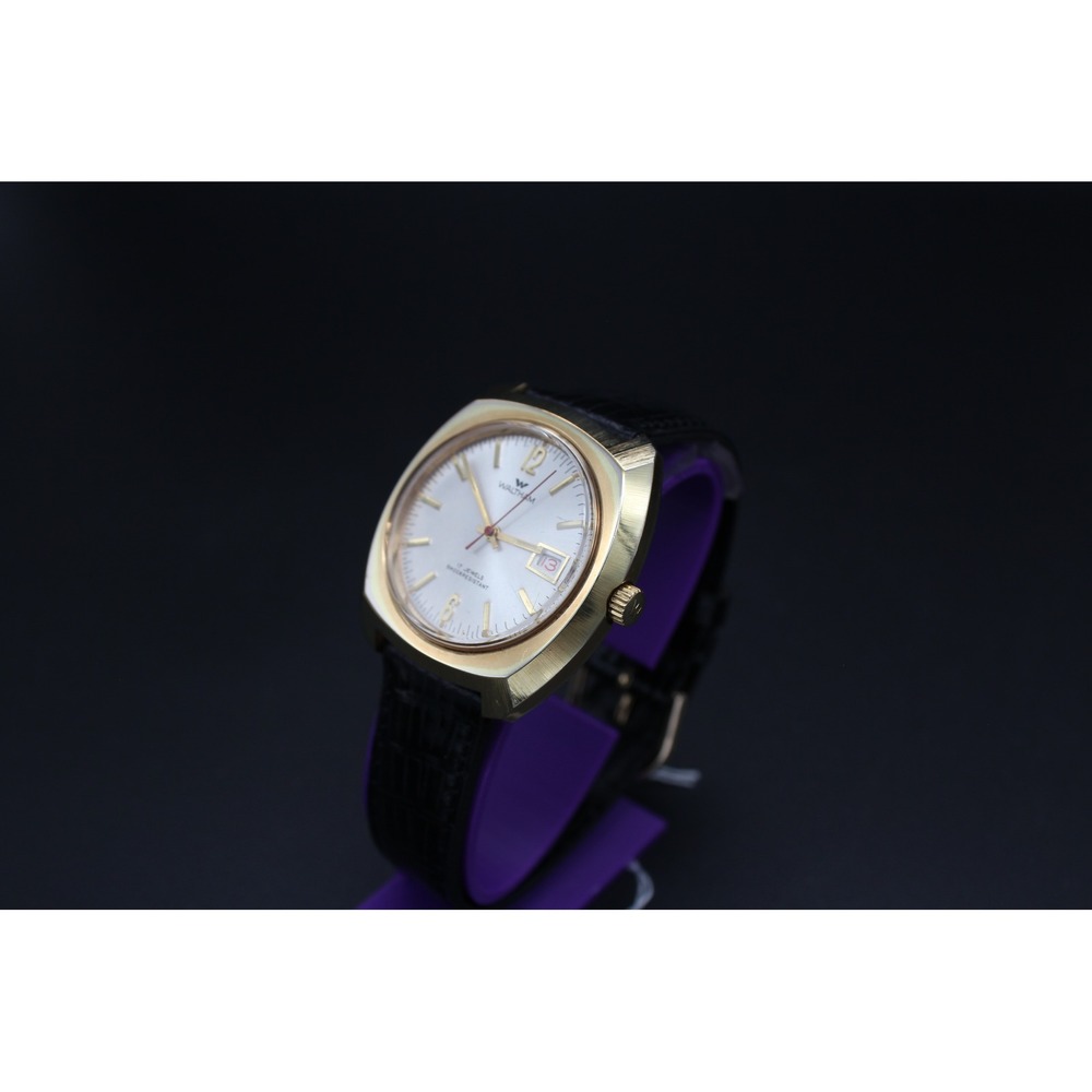 Vintage Waltham 17 Jewel Mechanical Date Watch – New Crystal – Cushion Case